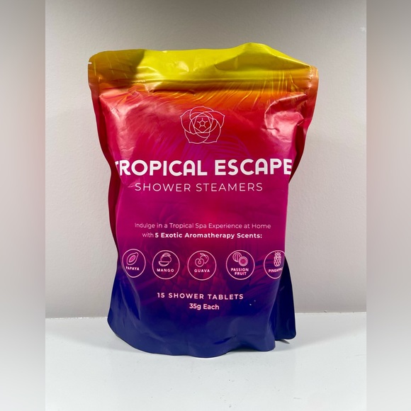Tropical Escape Shower Steamers Aromatherapy 15 Tablets 35g 5 Scents!! - Picture 2 of 9